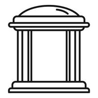 icono de la glorieta del café, estilo de esquema vector