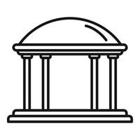 Gazebo icon, outline style vector