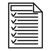 Check document online loan icon, outline style vector