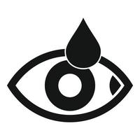 icono de gotas para los ojos, estilo simple vector