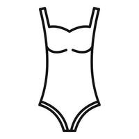 Woman swimsuit icon, outline style vector