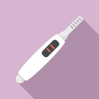 Pregnant woman test icon, flat style vector