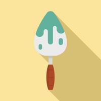 Reconstruction trowel icon, flat style vector