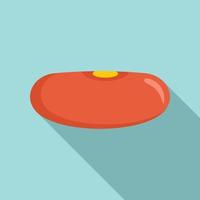 Cuisine kidney bean icon, flat style vector