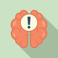 Brain find new innovation icon, flat style vector