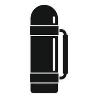 Survival thermos bottle icon, simple style vector