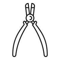 Forceps icon, outline style vector