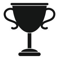 Gold success cup icon, simple style vector