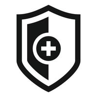 Medical clinic protection icon, simple style vector