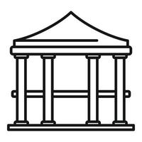 Bower gazebo icon, outline style vector