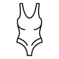 icono de traje de baño de glamour, estilo de contorno vector