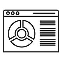 Conversion rate web page icon, outline style vector