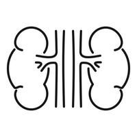 Human kidney icon, outline style vector