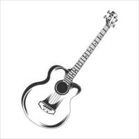 Retro Guitar instrument Vector, Vintage Guitar instrument Illustration vector