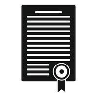 icono de documento de resolución de divorcio, estilo simple vector