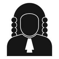 Courthouse judge icon, simple style vector