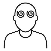Hypnosis pacient eyes icon, outline style vector