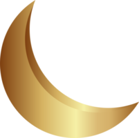 goldener glitzernder muslimischer mond png