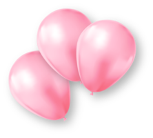 rosa realistisk ballonger med skugga png