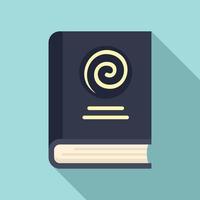 Hypnosis book icon, flat style vector