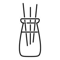 Ayurveda smell sticks icon, outline style vector