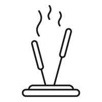 Smoke sticks icon, outline style vector