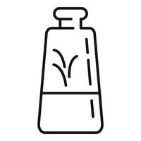 Biology herbal bottle icon, outline style vector