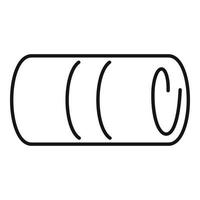 Towel roll icon, outline style vector