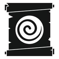 Hypnosis spiral papyrus icon, simple style vector