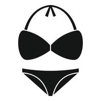 Dress swimsuit icon, simple style vector