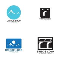 Bridge logo vector icon illustration design template