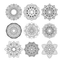 Ornament mandala coloring book vector