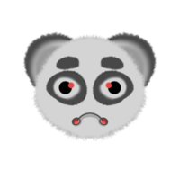 panda de dessin animé d'expression mignonne png