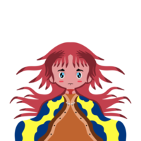 mignon expression fille dessin animé png