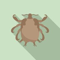 Serious human bug icon, flat style vector