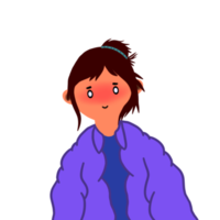 linda expresión niña de dibujos animados png