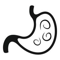 Stomach parasite icon, simple style vector