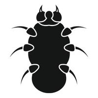 Danger bug icon, simple style vector
