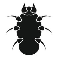 Danger bug icon, simple style vector