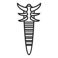 New parasite icon, outline style vector