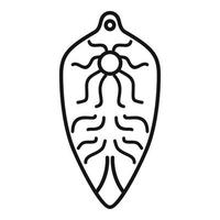 Intestinal parasite icon, outline style vector