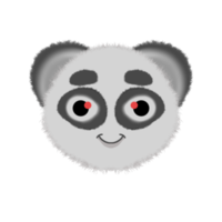 panda de dessin animé d'expression mignonne png