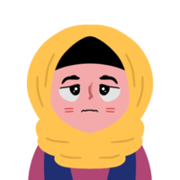 niedliches Cartoon-Hijab-Muslimah-Mädchen png