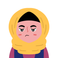 niedliches Cartoon-Hijab-Muslimah-Mädchen png