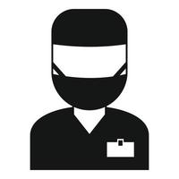 Anesthesia doctor icon, simple style vector