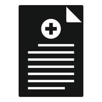 Homeopathy medical paper icon, simple style vector