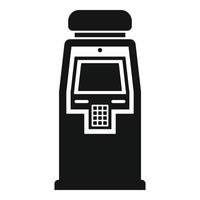 Atm machine icon, simple style vector