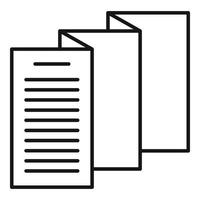 Catalogue icon, outline style vector