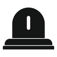 Police flasher icon, simple style vector