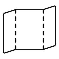 Print brochure icon, outline style vector